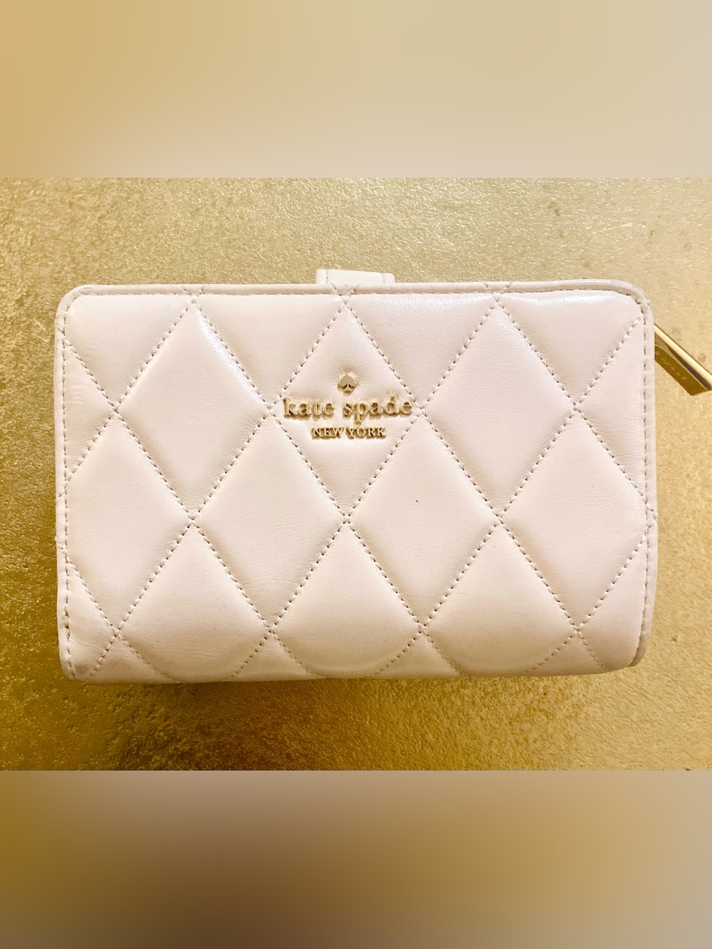 Kate Spade Carey Quilted Leather Ivory  White Wallet - Picture 3 of 16